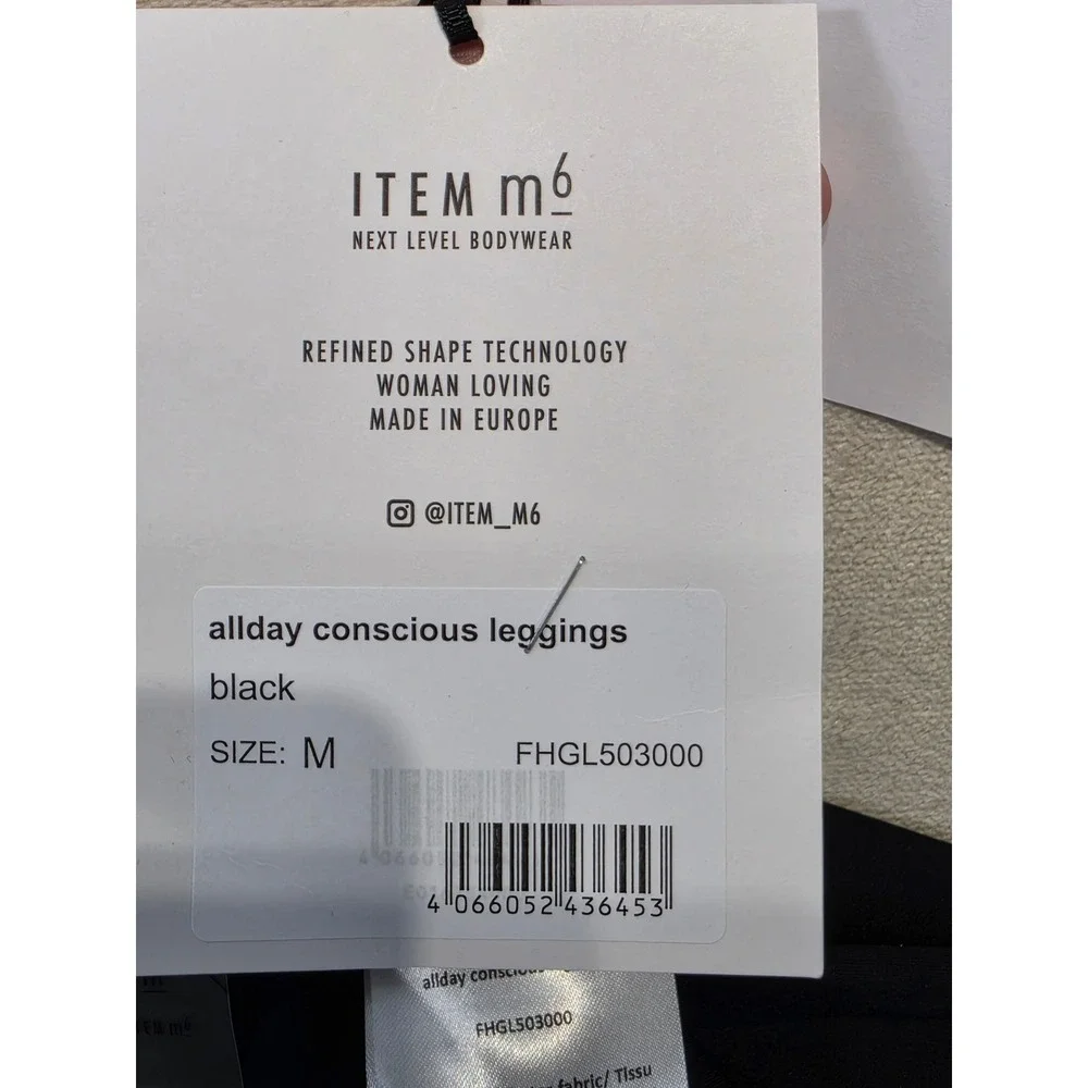 Allday Conscious Compression Leggings Black High Rise Shapewear Women Size M NEW